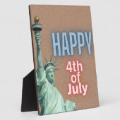 Plaque Photo Neon 4 juillet Liberty Statue Tabletop (Côté)