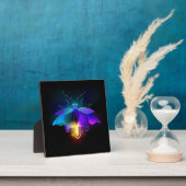Plaque Photo Neon Firefly sur noir (Insitu)