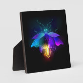 Plaque Photo Neon Firefly sur noir (Recto)