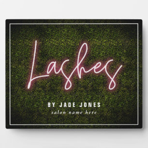 Plaque Photo Neon Lash Artiste Cosmetologue Professionnel