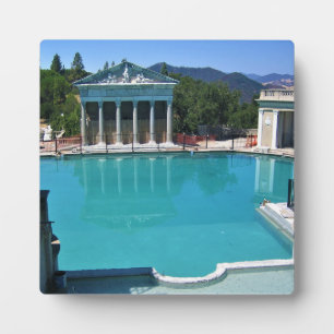 Plaque Photo Neptune pool at Hearst Castle, San Simeon, CA