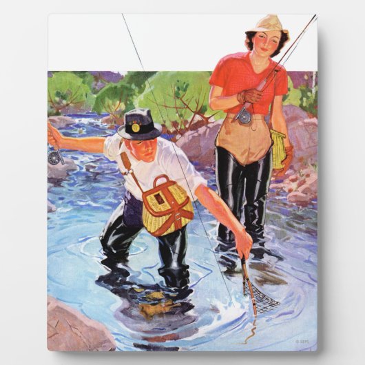 Plaque Photo Netting A Fish by R.J. Cavalière (Devant)