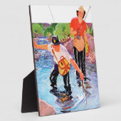 Plaque Photo Netting A Fish by R.J. Cavalière (Côté)