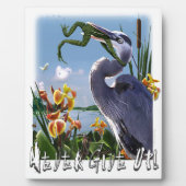 Plaque Photo Never Give Up! (Devant)