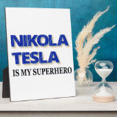 Plaque Photo Nikola Tesla est mon super-héros (Côté)
