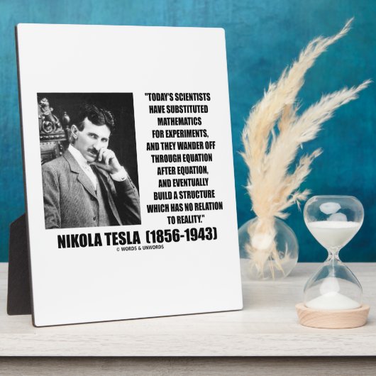 Plaque Photo Nikola Tesla Scientists Équation Aucun Citation De (Côté)