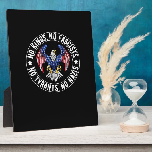 Plaque Photo No Kings In America No Fascists We The People Poli (Côté)