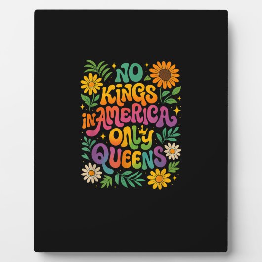 Plaque Photo No Kings In America Only Queens Funny Queer Gay Pr (Devant)