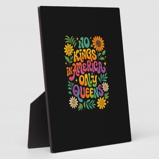 Plaque Photo No Kings In America Only Queens Funny Queer Gay Pr (Côté)