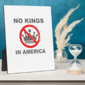 Plaque Photo No Kings In America Patriotic Casual (Côté)