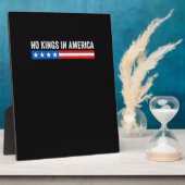 Plaque Photo No Kings In America Patriotic Style (Côté)