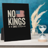 Plaque Photo No Kings In America Since 1776 Freedom Spirit Look (Côté)