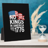 Plaque Photo No Kings In America Since 1776 Protest Creative St (Côté)