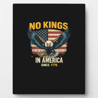 Plaque Photo No Kings In America Since 1776 Vintage Graphic