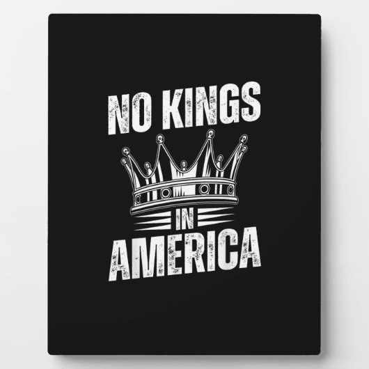 Plaque Photo No Kings In America United States Independence Vin (Devant)