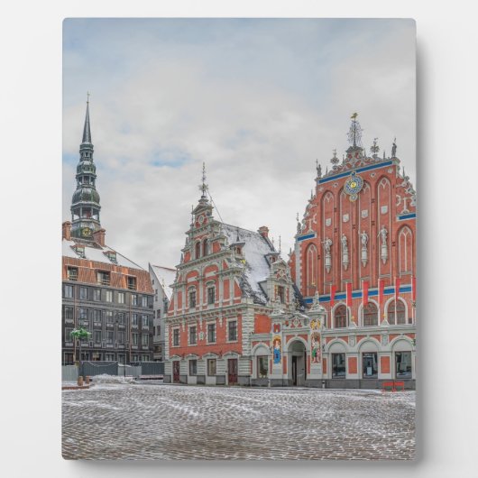 Plaque Photo Noël à Riga Lettonie (Devant)