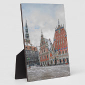 Plaque Photo Noël à Riga Lettonie (Côté)