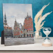 Plaque Photo Noël à Riga Lettonie (Côté)