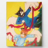 Plaque Photo Noël Ange Chats Cherub (Devant)