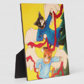 Plaque Photo Noël Ange Chats Cherub (Côté)