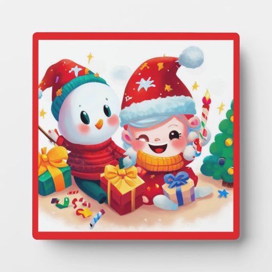 Plaque Photo Noël Anniversaire 5 (Devant)