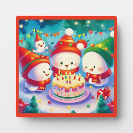 Plaque Photo Noël Anniversaire 6 (Devant)