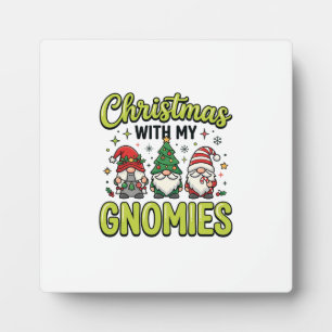 Plaque Photo Noël avec mes lutins modèle de gnome