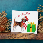 Plaque Photo Noël Beagle (Côté)