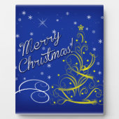 Plaque Photo Noël bleu (Devant)