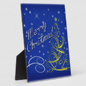 Plaque Photo Noël bleu (Côté)