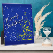 Plaque Photo Noël bleu (Côté)