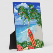 Plaque Photo Noël de plage (Côté)