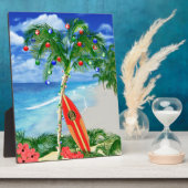 Plaque Photo Noël de plage (Côté)