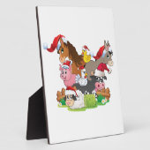 Plaque Photo Noël des animaux de ferme (Côté)