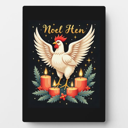 Plaque Photo Noel Hen Chicken (Devant)
