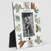 Plaque Photo Noël Joyeux Vacances Famille Photo Pine (Côté)