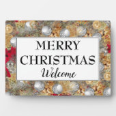 Plaque Photo NOËL MERRY Moderne Bienvenue (Devant)