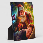 Plaque Photo Noël père Noël (Côté)