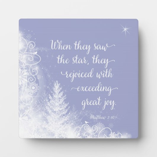 Plaque Photo Noël - Quand ils ont vu l'étoile (Devant)
