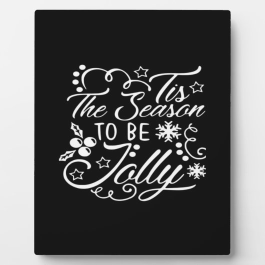 Plaque Photo Noël Soirée Joyeux Noël C'Est La Saison Jolly (Devant)