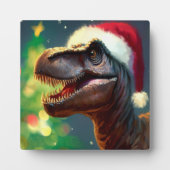 Plaque Photo Noël T-Rex 2 (Devant)