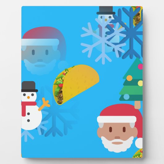 Plaque Photo noël taco emoji (Devant)
