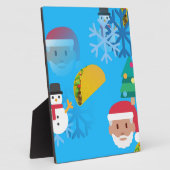 Plaque Photo noël taco emoji (Côté)