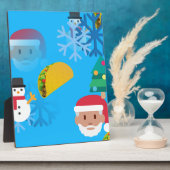 Plaque Photo noël taco emoji (Côté)