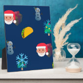 Plaque Photo noël taco emoji (Côté)