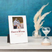 Plaque Photo Nœud papillon marron félicite pour les 40 ans d'an (Côté)