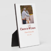 Plaque Photo Nœud papillon marron félicite pour les 40 ans d'an (Côté)