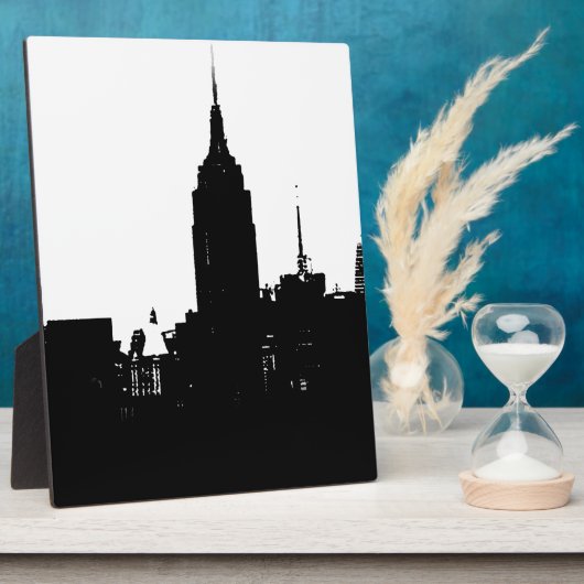 Plaque Photo Noir blanc New York Silhouette (Côté)