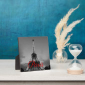 Plaque Photo Noir Blanc Paris Nuit Tour Eiffel européenne (Insitu)