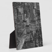 Plaque Photo Noir blanc rouge New York City Skyline (Côté)